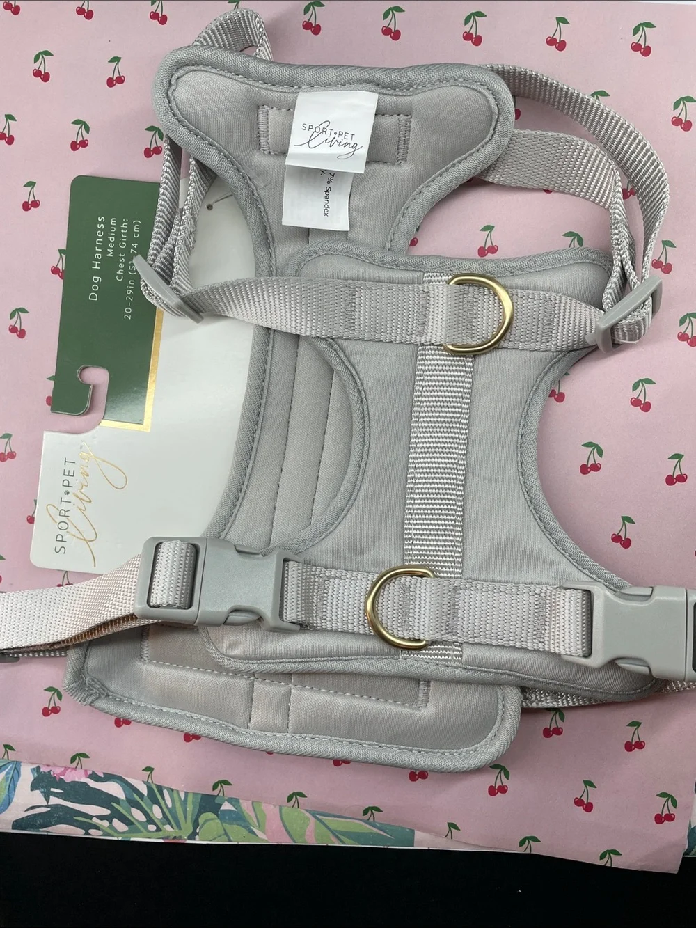 SportPet Living Gray Padded Dog Harness